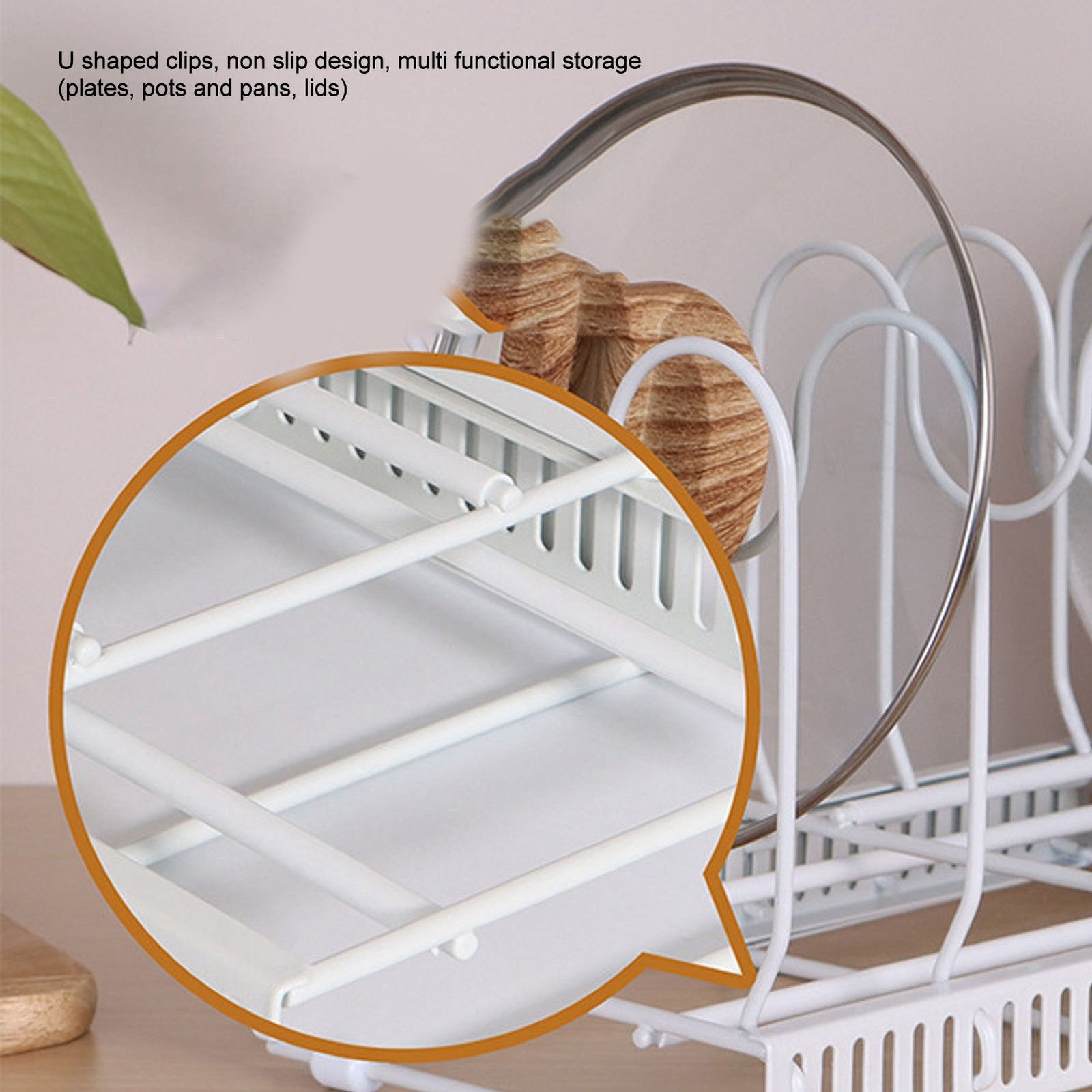 ya 25 Tabletop Pot Pan Organizers Rack Iron Adjustable With 7 Dividers Expandable
