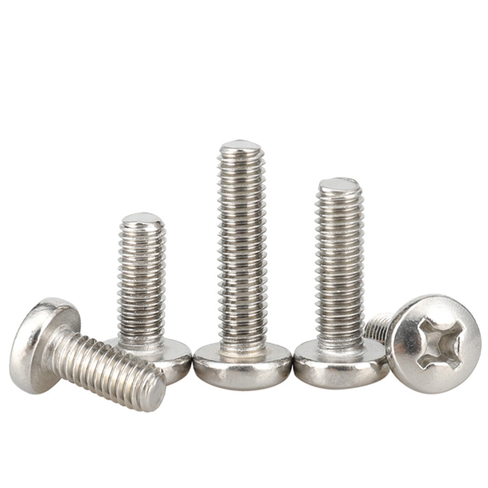 M5 M6 M8 M10 304 Stainless Steel Phillips Cross Pan Head Machine Screws
