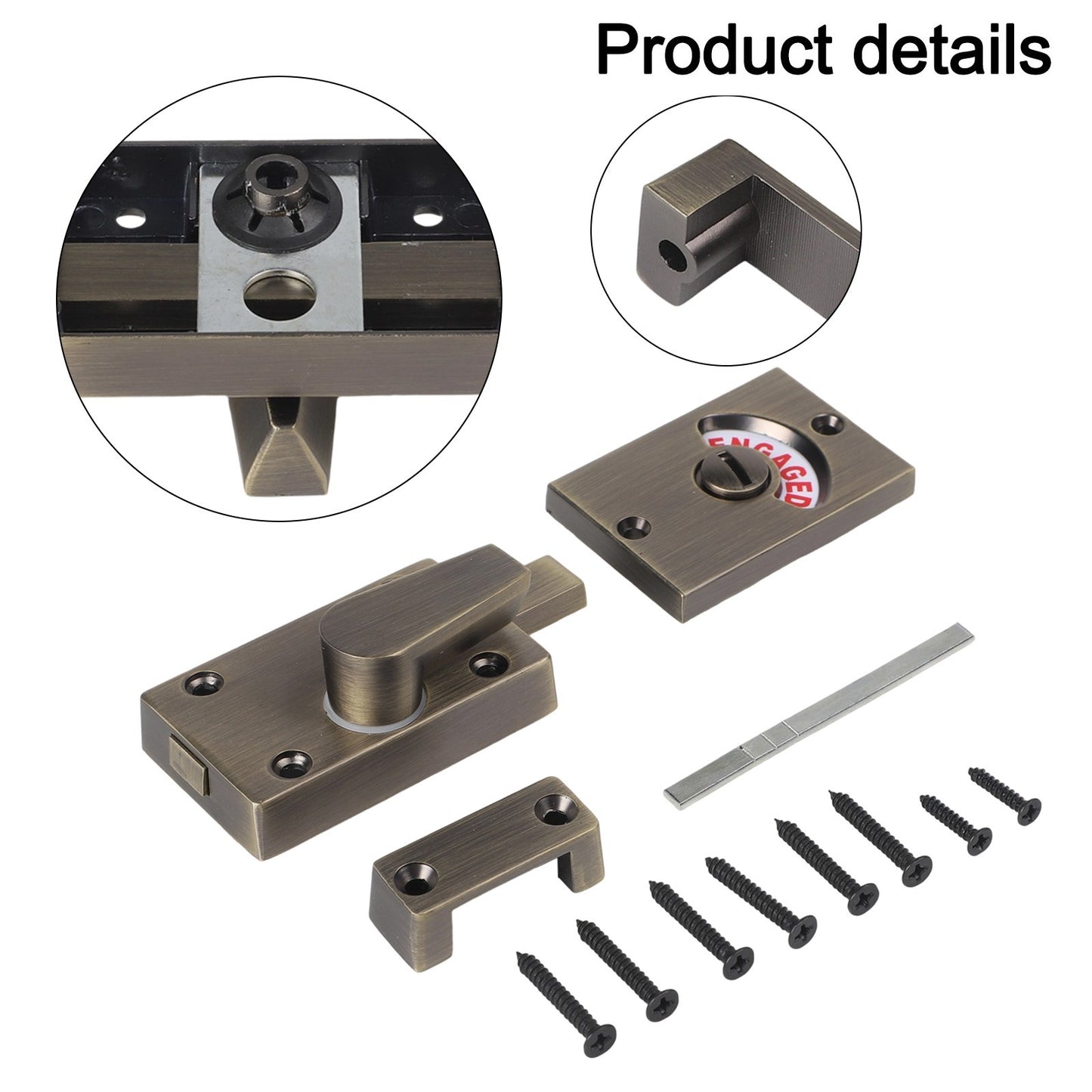 ya 14 Antique Style Bronze Indicator Bolt for Bathroom Privacy WC Toilet Door