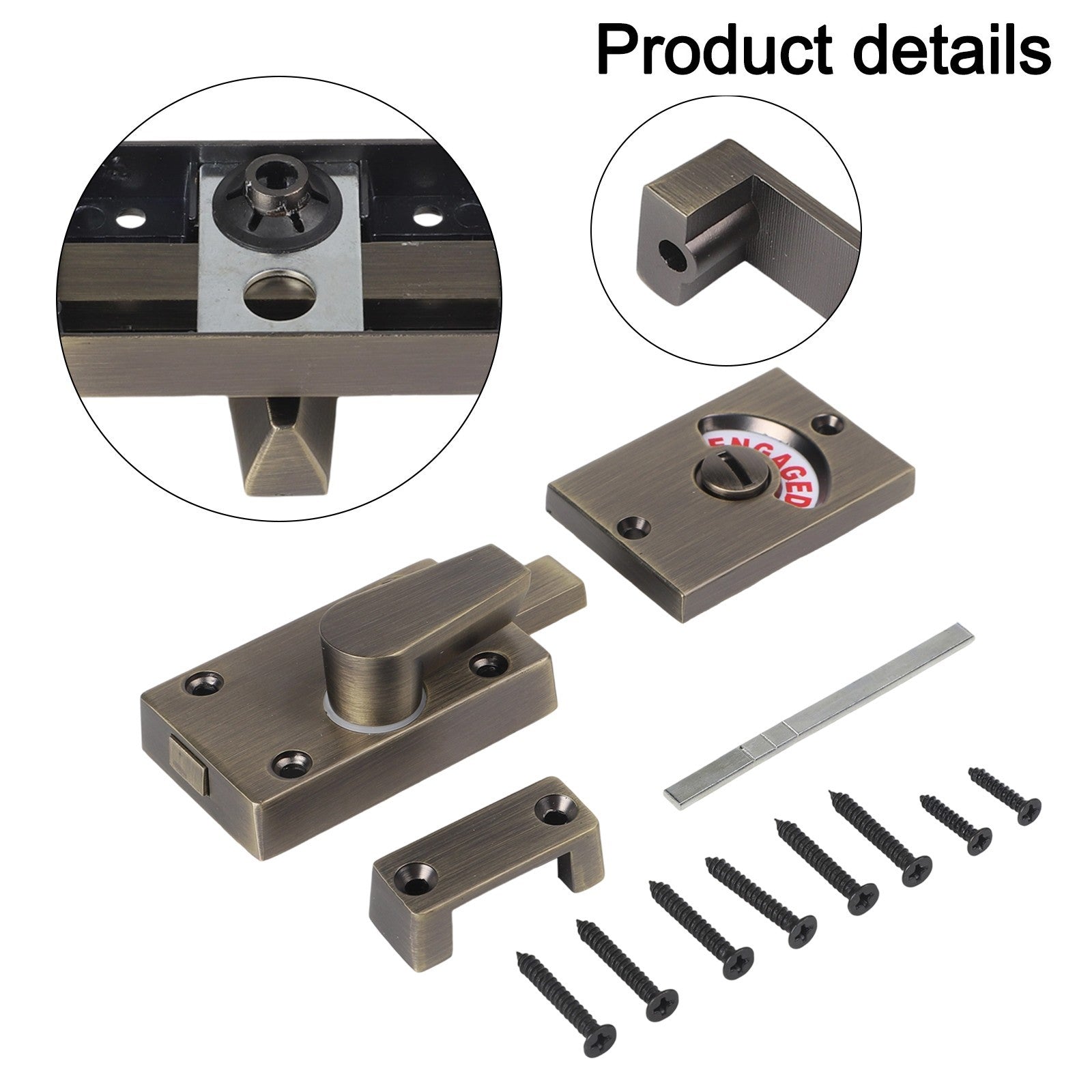 ya 14 Antique Style Bronze Indicator Bolt for Bathroom Privacy WC Toilet Door