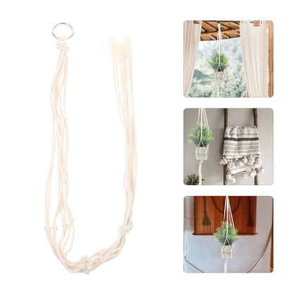ya 14 4pcs malist Macrame Indoor Hanging Planter Rack Indoor and Outdoor Planter