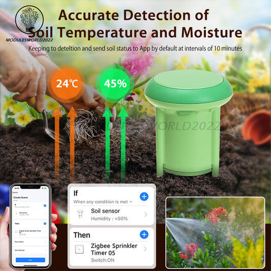 ya 26 Tuya Wireless Smart Zigbee Soil Tester Moisture Temperature Humidity Detor