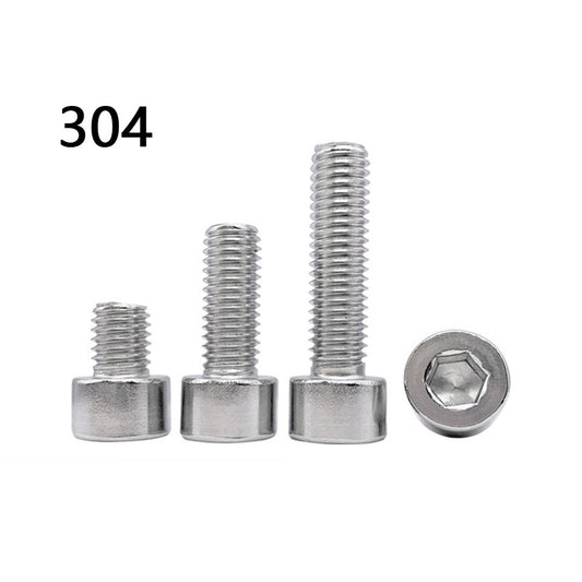 304 Stainless Steel Allen Hex Socket Bolts Cap Head Screws M1.6-M8 Select