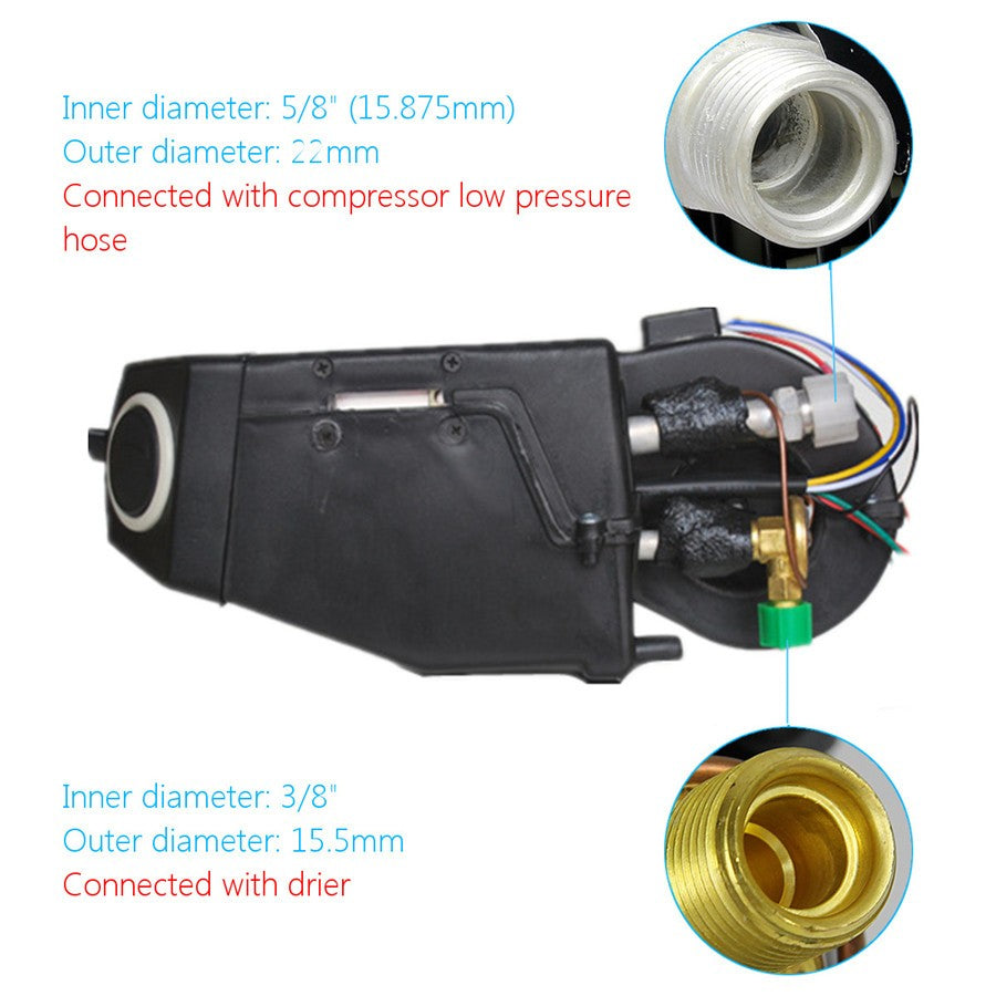 ya 5 8.7 Universal 12V Car Underdash A/C Air Conditioning Evaporator Cooling Unit 3 Speed