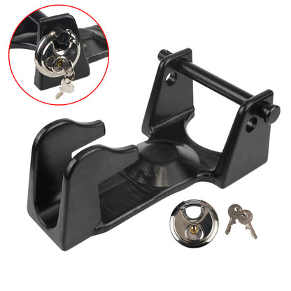 ya 5 8.7 TL-50 Gooseneck Hitch Lock W/Key Padlock for RVs Livestock Hauler Trailer Black