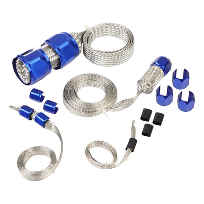 ya 5 8.7 Braided hose blue engine dress up kit radiator vacuum fuel oil jacket