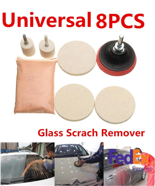 ya 1 7.8 Universal Glass Polishing Kit Glass Scratch Removal Cerium Oxide & Wheels pads