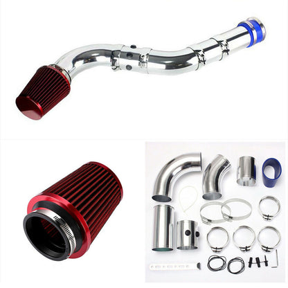 ya 5 8.7 Red Aluminum 3 Inch Automotive Cold Air Intake Filter Induction Tube Power Flow Hose Kit