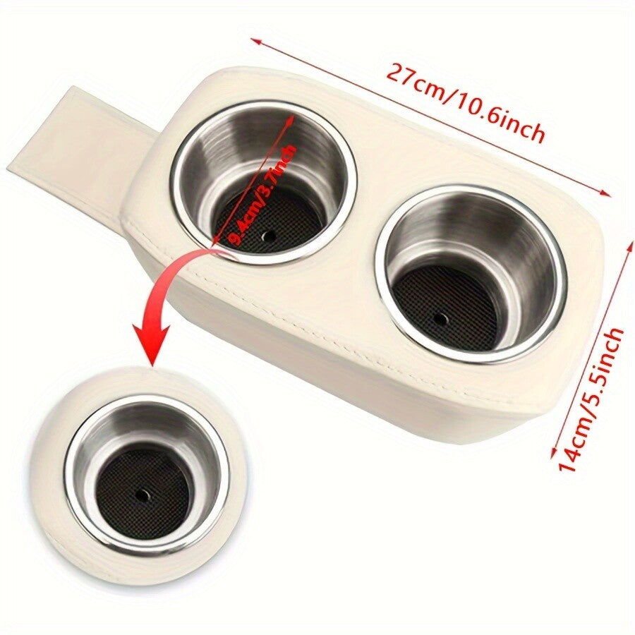 ya 4 6.21 1 Pack Car RV Boat Double Drink Holder Bottle Holder Sofa Cup Holder Tray