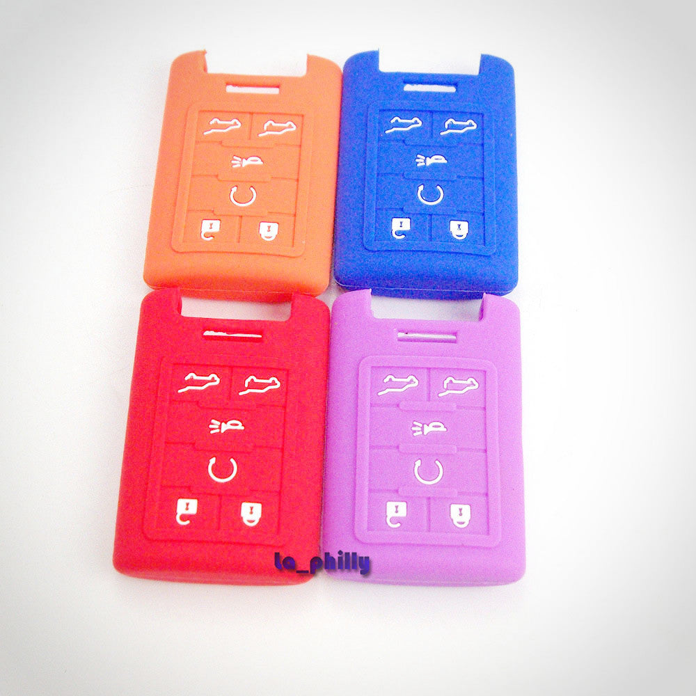 ya 5 8.7 New Silicone Key Cover Shell 6 Buttons for Cadillac for Escalade Remote for Smart Key
