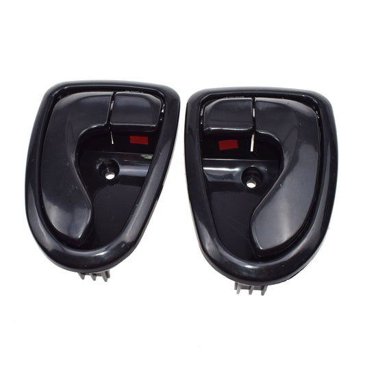 ya 11 6.6 A pair of inner door handles black left and right for modern accents 2000 - 2006
