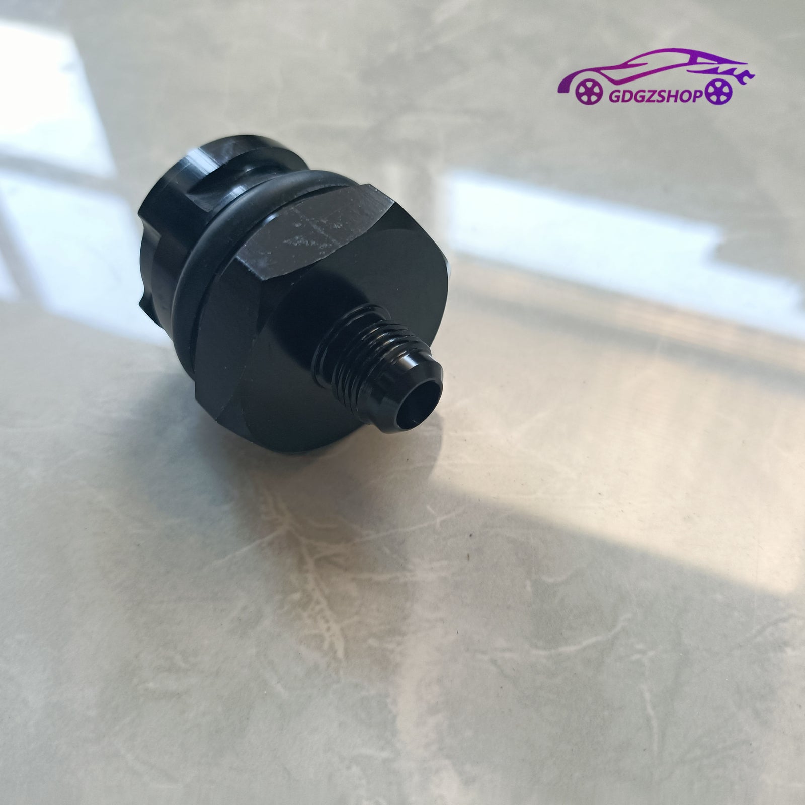 ya 12 5.21 Billet Black Valve Cover Oil Cap w/ -6 AN Fitting for LSX LS1/LS6/LS2/LS3/LS7