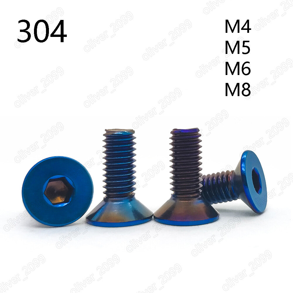 304 Stainless Steel Vacuum plating  blueing Motorcycle steering Wheel Screw