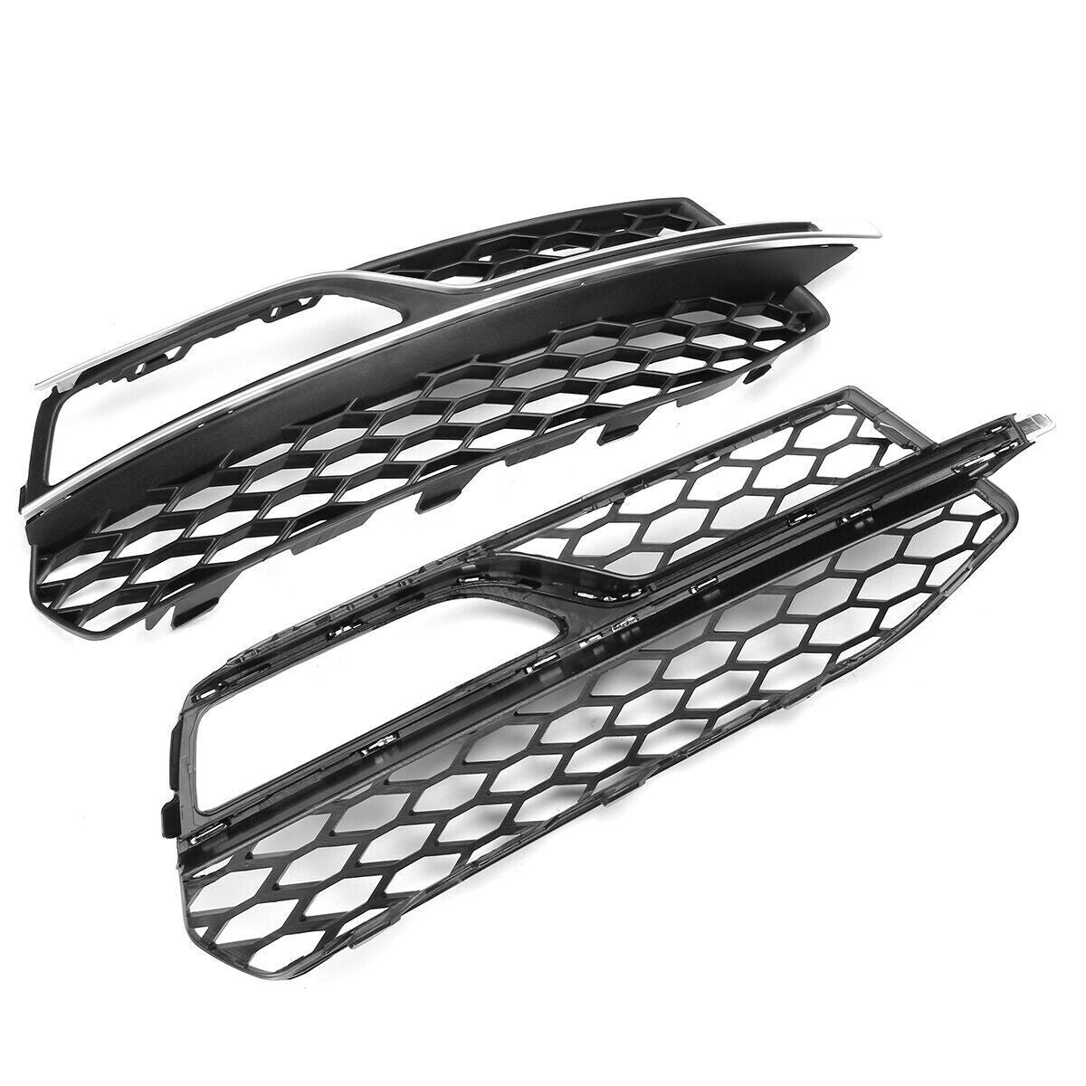 ya 5 8.7 for Audi A3 S-line S3 2013-2017 Pair Fog Light Cover Grill Lower Bumber Grilles