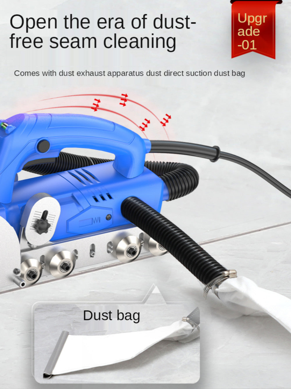 ya 26 Electric Tile Gap Crevice Cleaning Machine Slotting Tool Tile Joint Cleaner