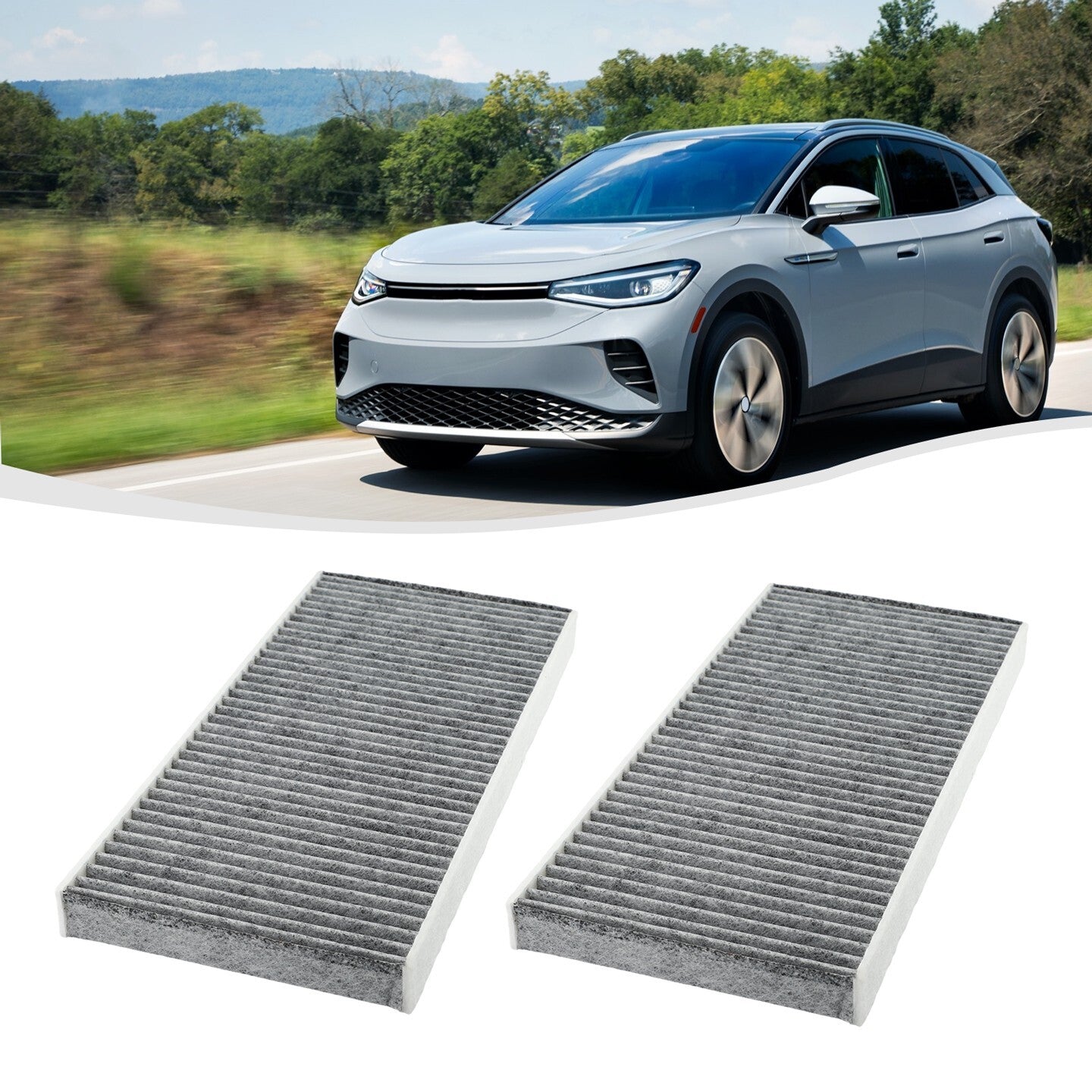 ya 12 5.22 2x Cabin Filter For ID.4 Crozz SUV 2020 2021 2022 2023 Car Accessories