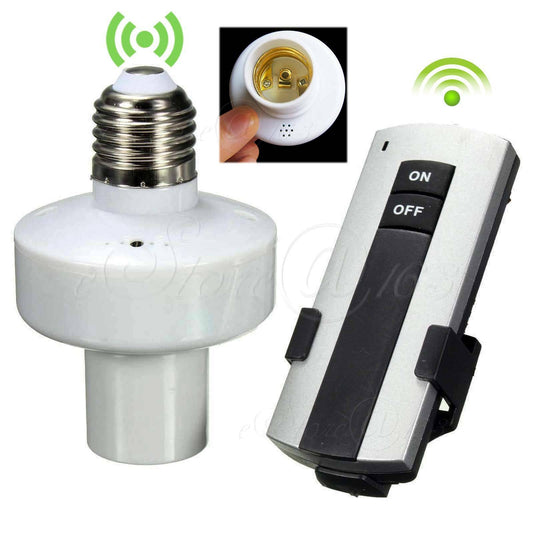 ya 14 10M Wireless RF Remote Control E27 Light Lamp Holder Cap Socket Switch Adapter