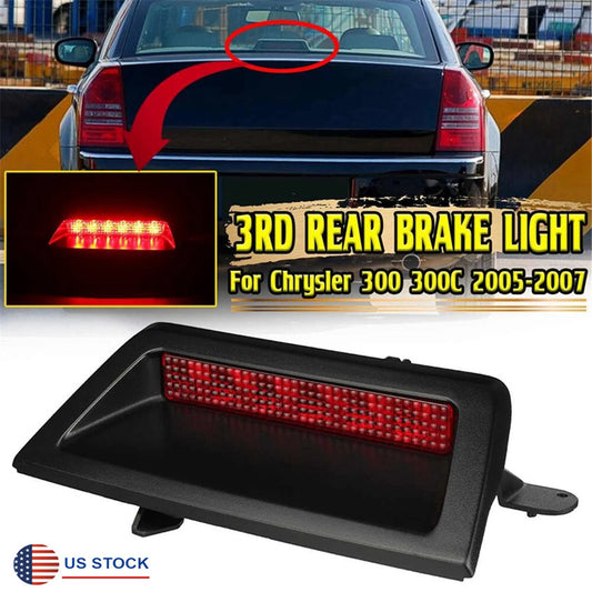 ya 27 6.21 Black Rear Third Brake Light High 3rd Stop Tail for Chrysler 300 300C 2005- 2007