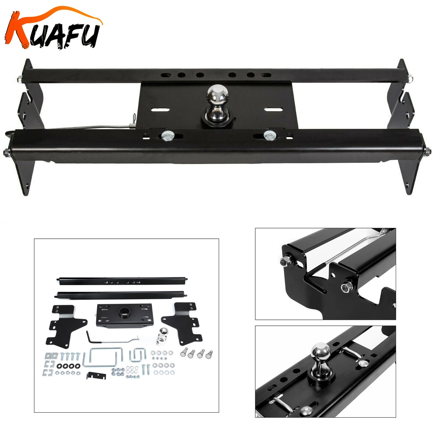 ya 2 6.26.2 for Sierra for Silverado 2500HD 3500HD 1999-2010 Underbed Gooseneck Trailer Hitch