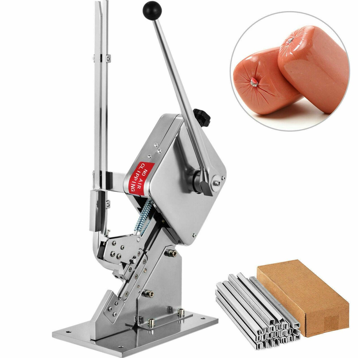 U-shape Portable Manual Sausage Clipper Clipping Machine, 8000PCS U-shape Clips