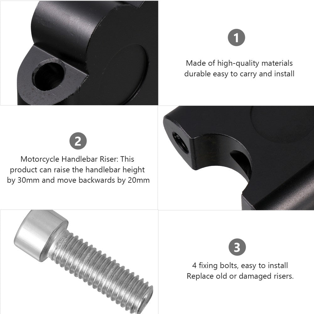 ya 5 8.7 1 Set Pivoting Motorcycle Handlebar Riser 22mm Handle Bar Clamp Mount Adapter
