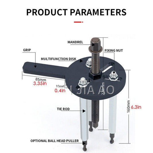ya 1 7.13 Bearing Disassembly Inner Hole Puller Removal Tool Three-jaw Puller Full Set