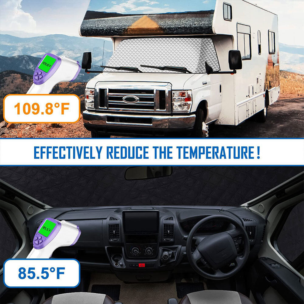 ya 2 6.26.2 For C-class for Ford E450 RV 1997+ Windshield Snow Cover Front Side Window Sunshade