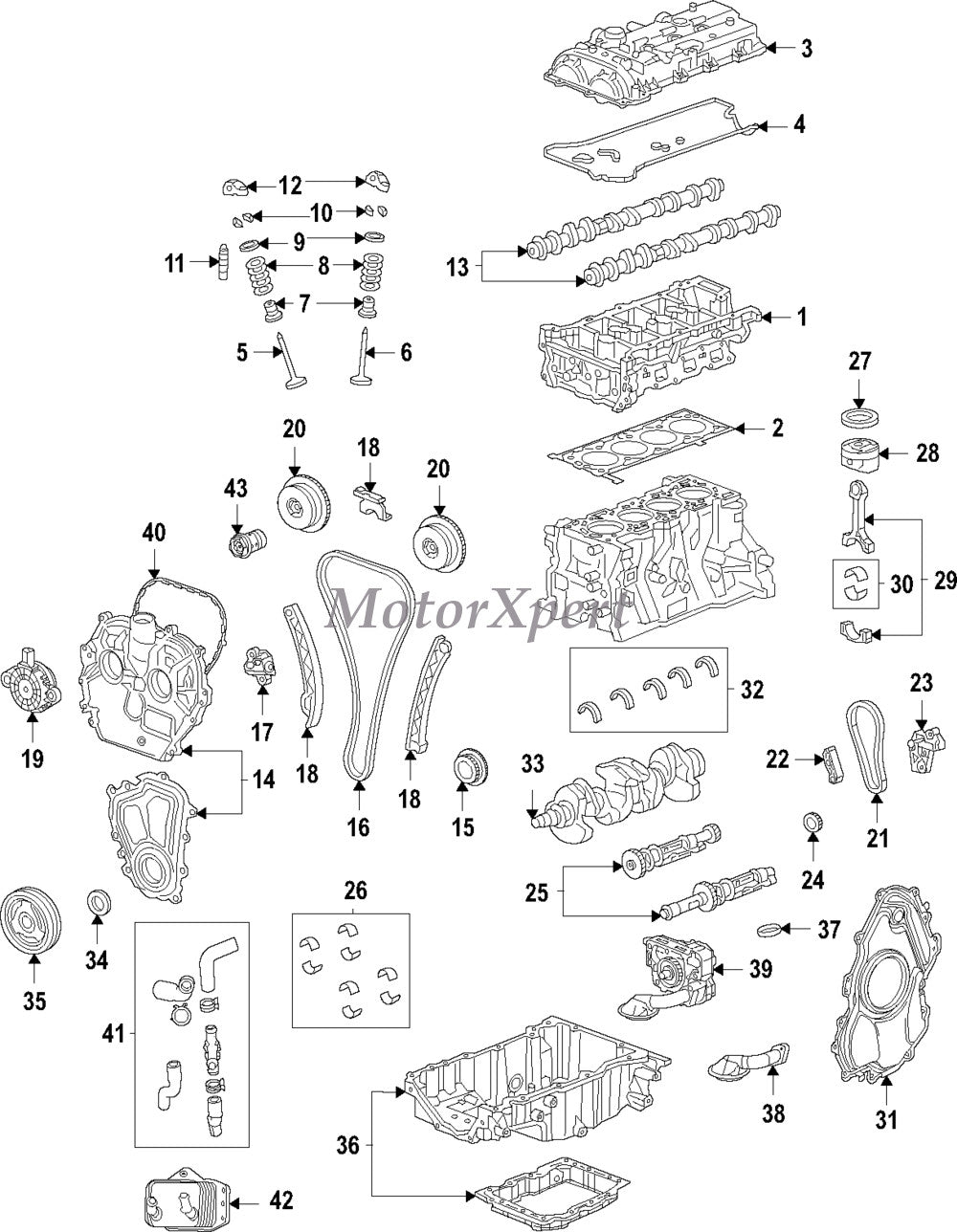 ya 5 8.7 OE Camshaft & Intake Sprocket 55512041 2 for Buick Envision 2020-2024