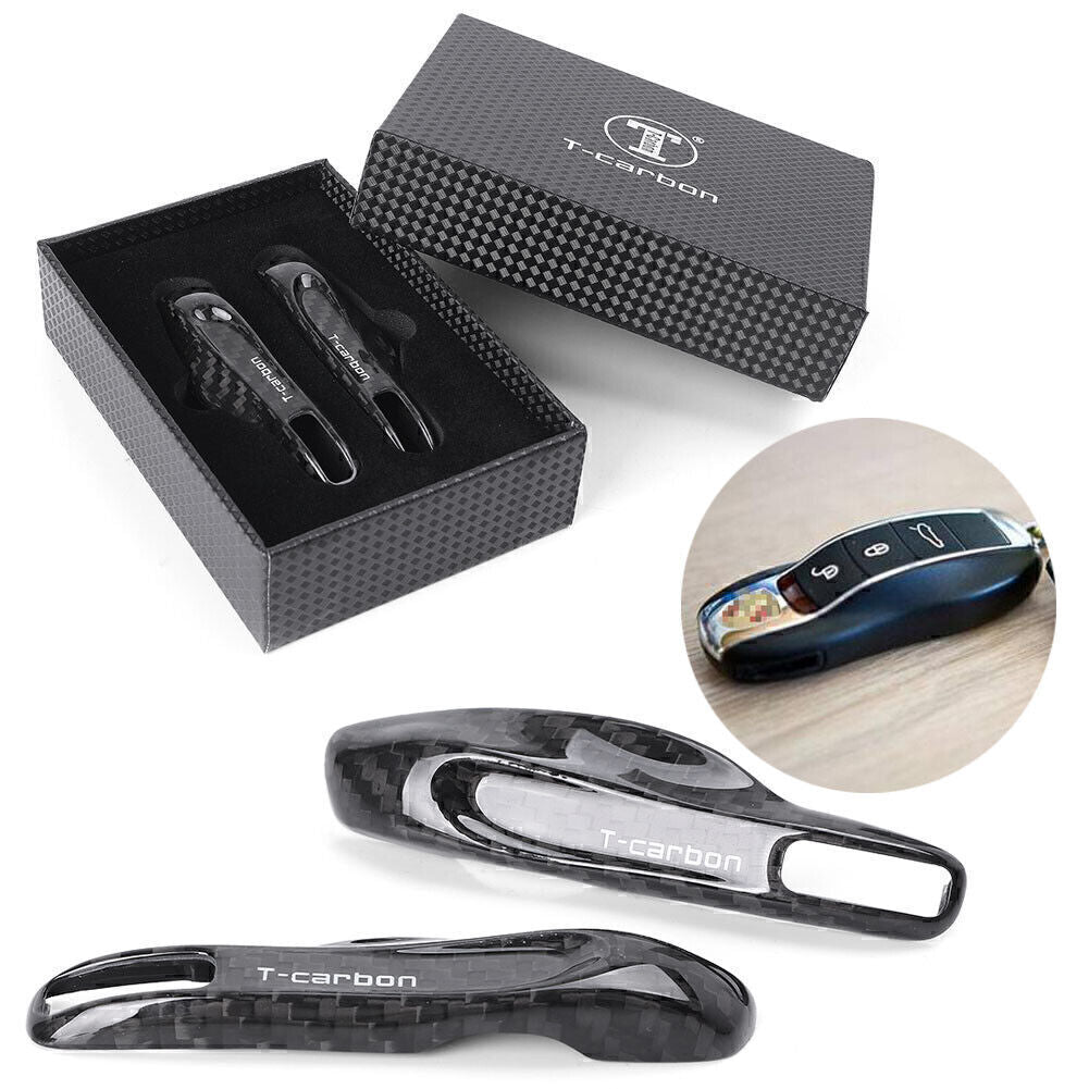 ya 5 8.7 for Porsche Carbon Fiber Replacement Remote Key Fob Case Cover