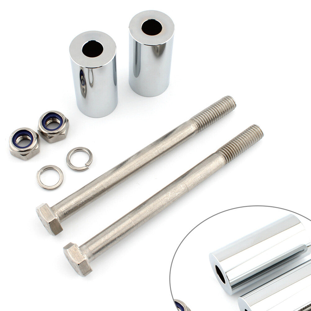 ya 5 8.7 2 Handlebar Riser Bracket Kit Chrome Fit for Kawasaki Vulcan 800/900/1500/1600/2000