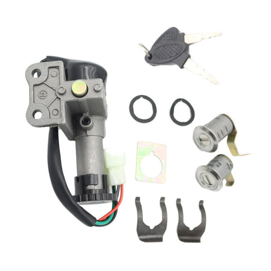 ya 1 7.4 Motorcycle fuel gas cap ignition switch lock key holder lock set suitable for 50-150CC