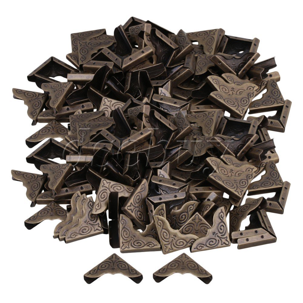 ya 14 200PCS Elegant Bronze Album Edge Cover Corner Guard 25x4mm Guards