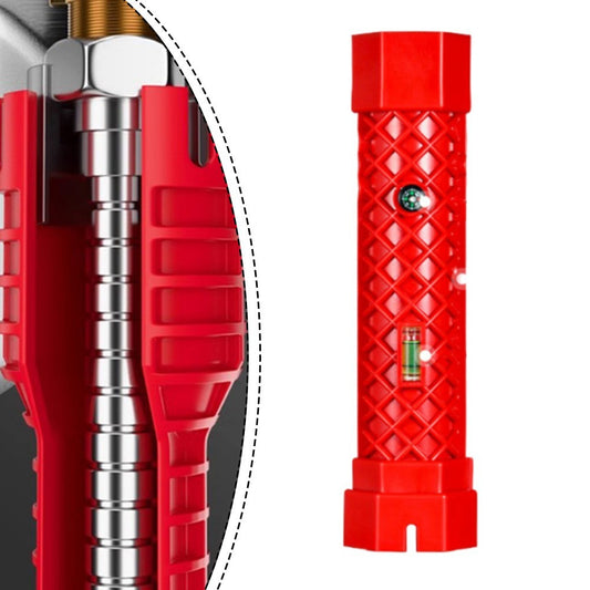 ya 14 Sleek Red Finish Multifunctio l Sink Wrench Tool Set of Twelve in One