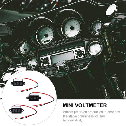ya 5 8.7 3pcs Digital Dc Waterproof And Drop Resistant 2.8 Inch Voltmeter Meter with