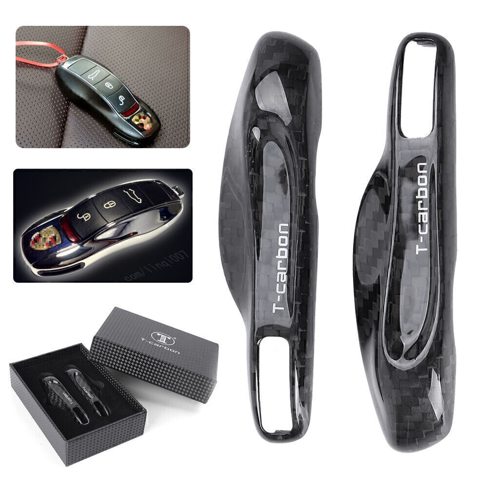 ya 5 8.7 for Porsche Carbon Fiber Replacement Remote Key Fob Case Cover