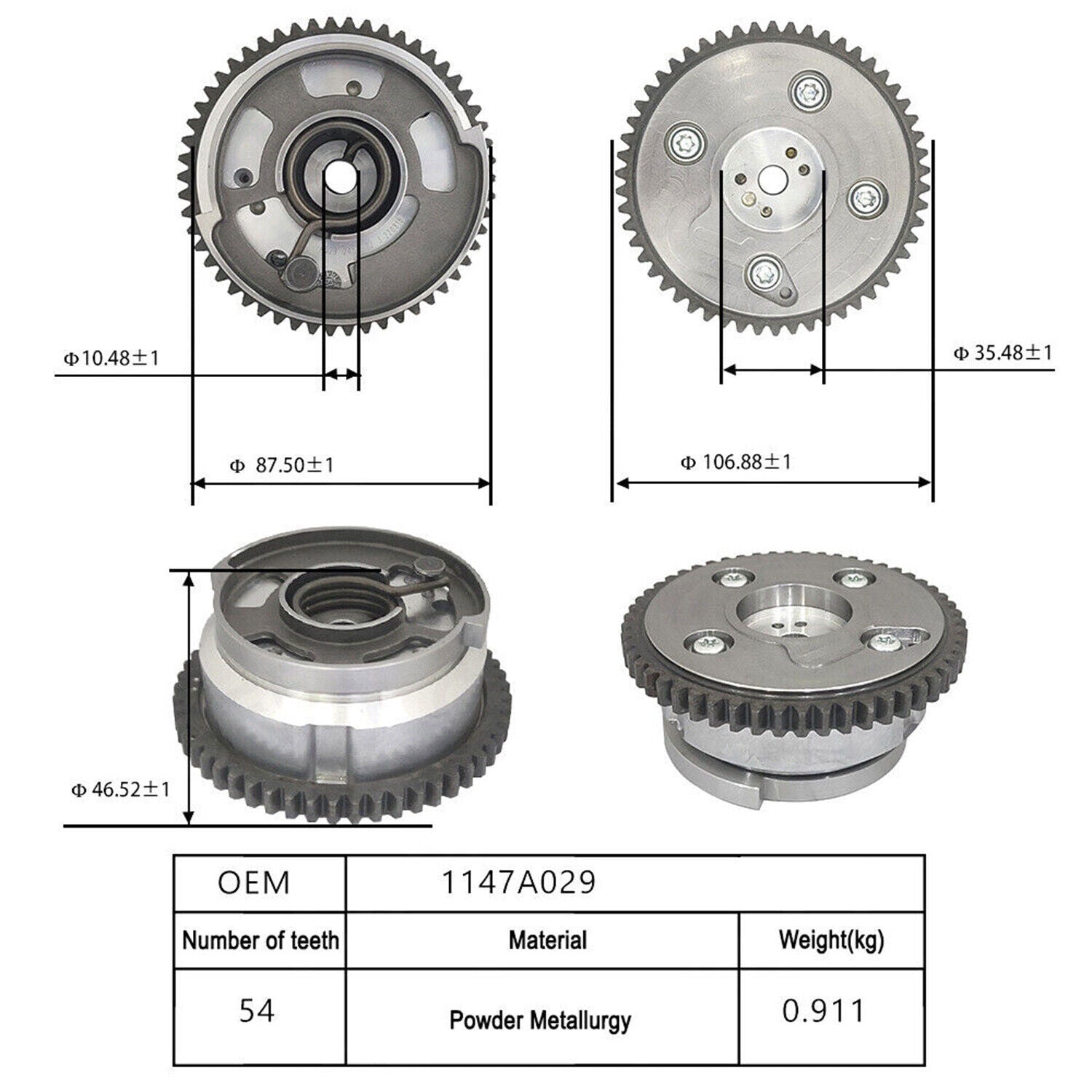 ya 1 8.5.2 Engine timing camshaft cam gear for Outlander 2.4L 1147A029