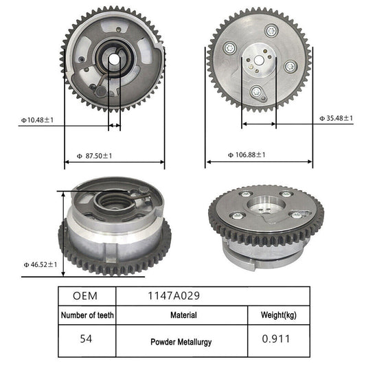 ya 1 8.5.2 Engine timing camshaft cam gear for Outlander 2.4L 1147A029