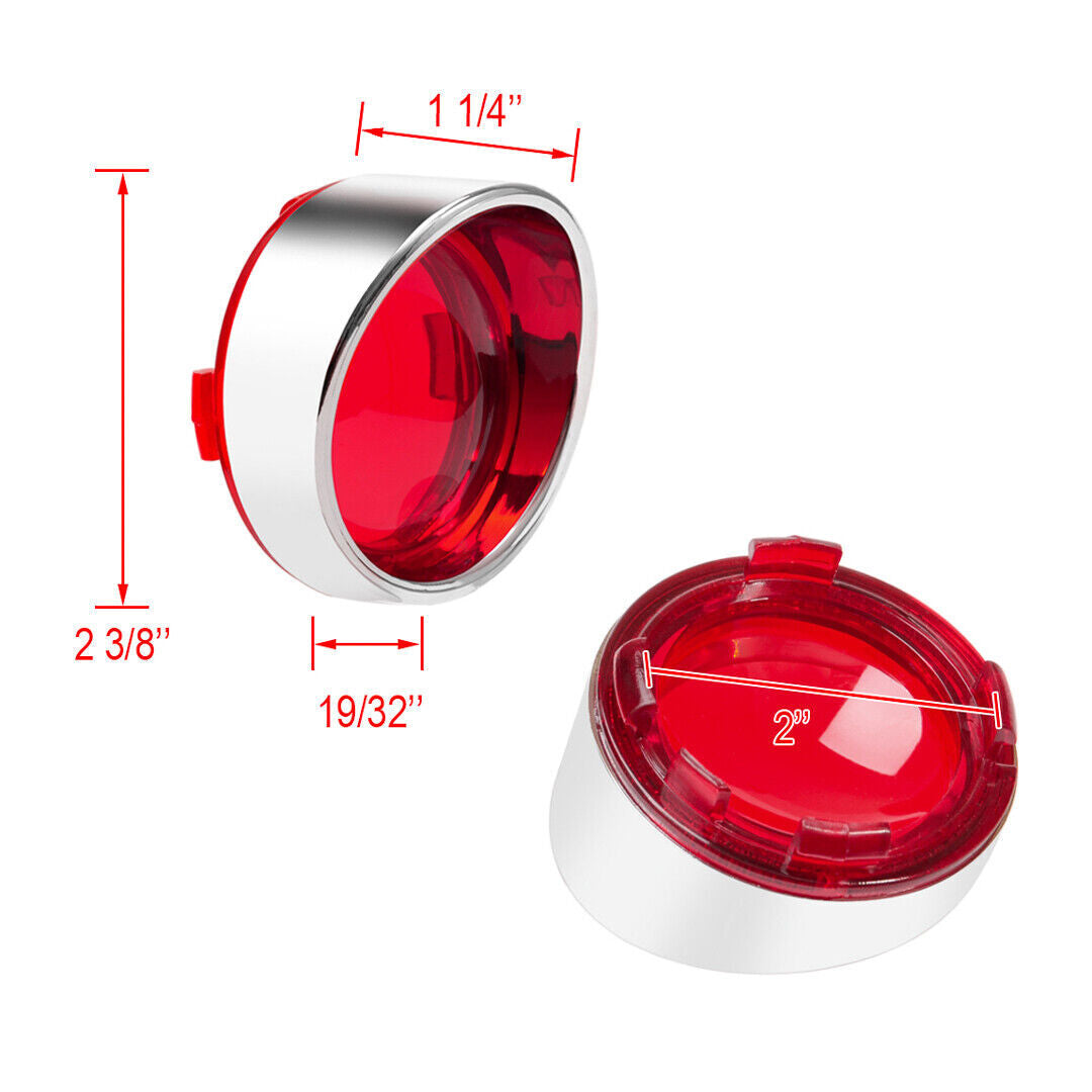 ya 5 8.7 Turn signal light red lens cover sunshade for Harley Touring Electra Glide