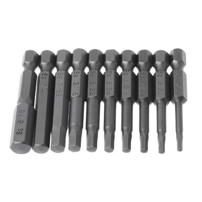 ya 26 10pcs Hexagon Screwdriver Bit Steel 1/4 Inch Shank Screw