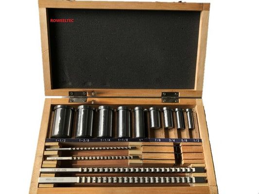 18pcs Keyway Broach Kit 1/8 3/16 1/4 3/8 Inch Size Cutter Metalworking Tool CNC
