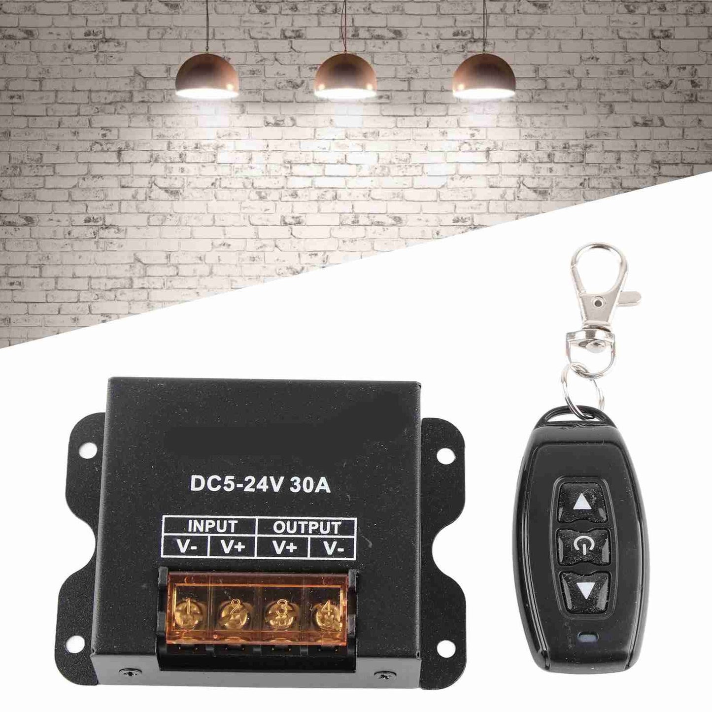 ya 14 LED Single Color Dimmer Controller 3 Keys RF Large Power Cordless Remote