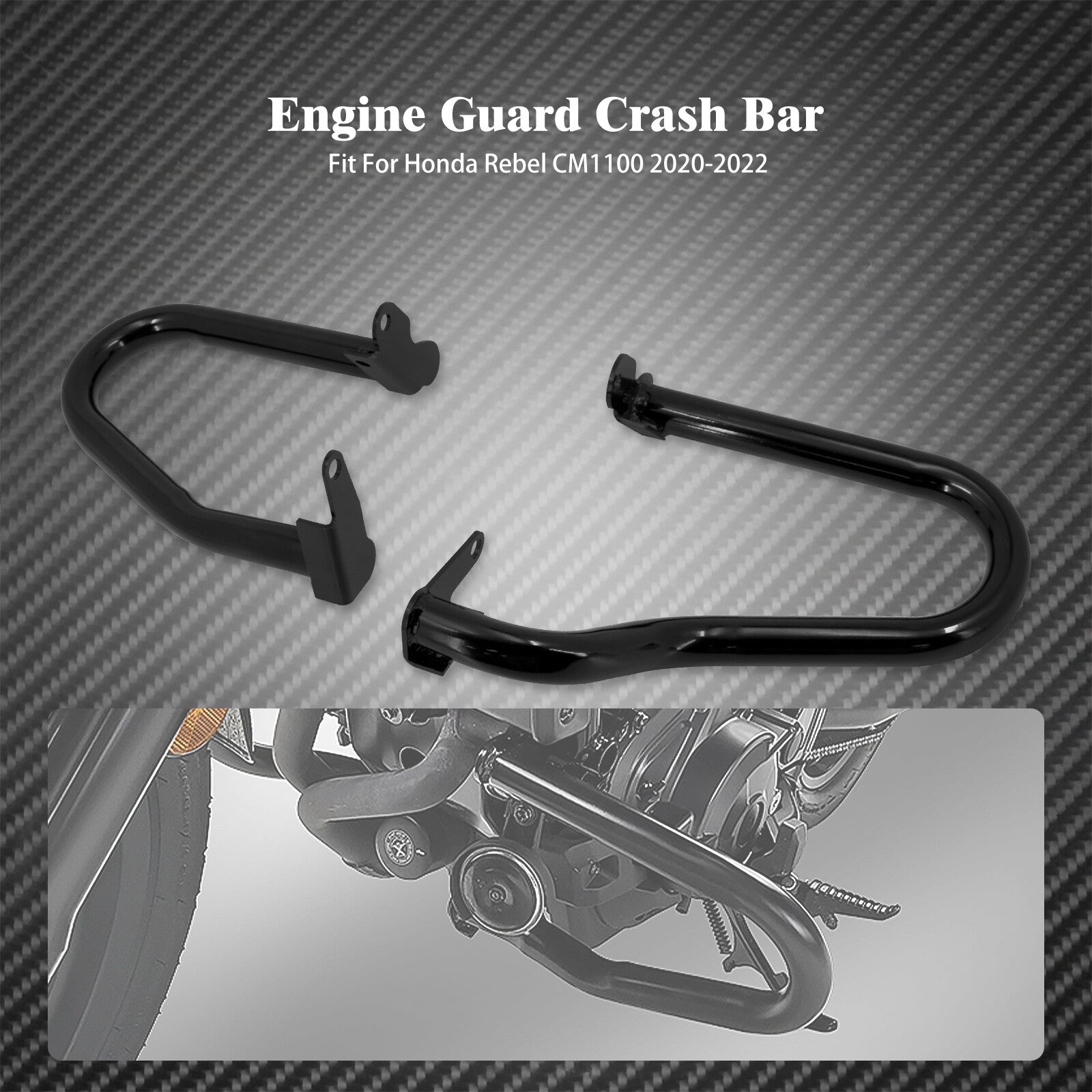 ya 27 7.20 Front Low Engine Guard Crash Bars Protector Fit for Honda Rebel CMX 1100 2021-23