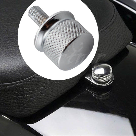 ya 2 6.27 Chrome Billet Aluminum Knurled for Seat Bolt for Harley Sportster Dyna Touring 96-15