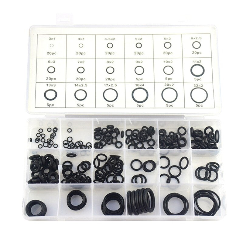ya 14 225pcs Black Rubber Washer Sealing Rings Assortment Plumbing Auto Repair