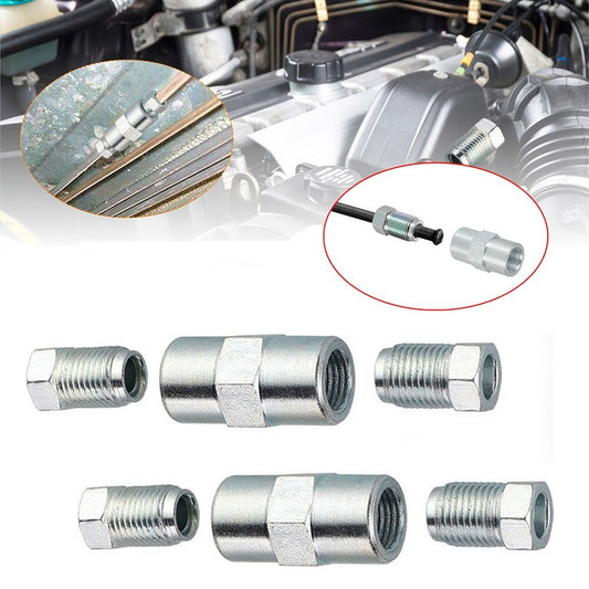 ya 10 5.28.3 New Brake Pipe 2 Qty 2 Way Female Connectors With 4 M10 10mm Male Nuts 3/16