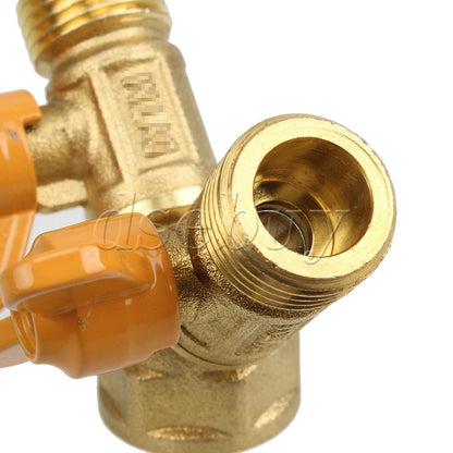 ya 14 5sets BSP1/2 601 Tap Connector Outlet Valves with 2 Way Y Piece Tap Connector