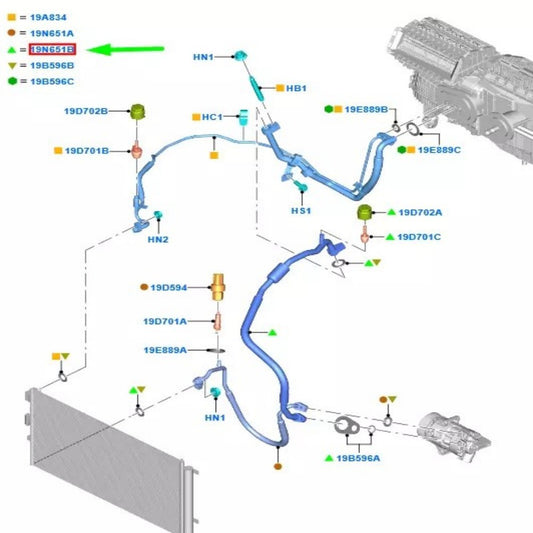 ya 12 5.22.2 Klimaanlage Schlauch Rohr Assy for Ford Focus MK4
