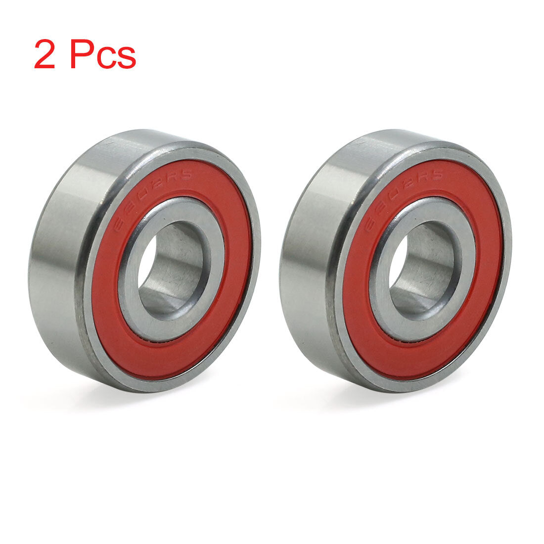 ya 5 8.7 2pcs 6302RS Red Double Rubber Sealed Ball Bearing 15x42x13mm for Motorcycle