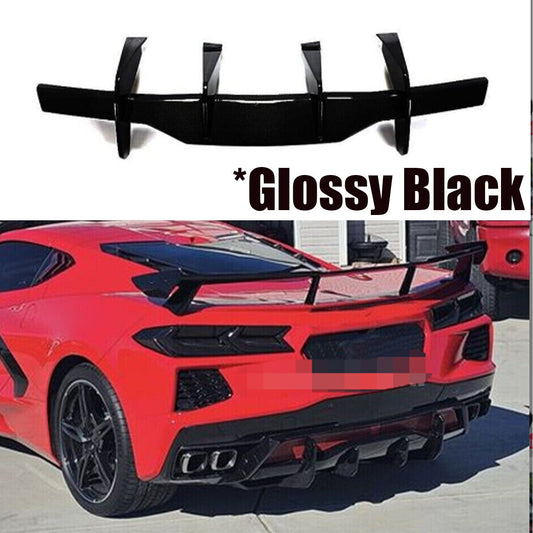 ya 10 10.28 Rear Bumper Diffuser Fin Lip For 20-23 for Corvette C8 Z51 STG Add-On Gloss