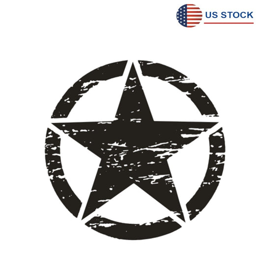 ya 1 7.8 Sticker Matt Distressed Army Military Star Hood Decal for Jeep for Wrangler etc